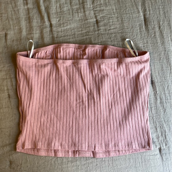 Shein ribbed pink tub top with buttons - Picture 3 of 4